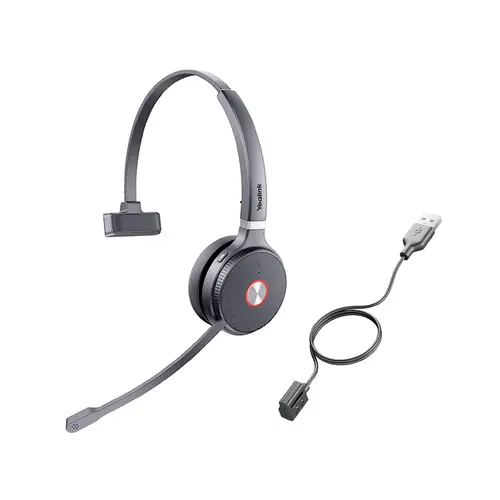 Yealink WHM621 Mono DECT Wireless Headset with Charging Cable