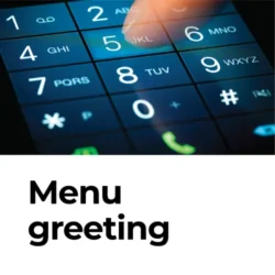Menu greeting plan