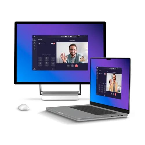 Univox desktop softphone for Windows and MAC laptops and PC's