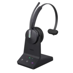 Yealink WH64 Mono headset on stand