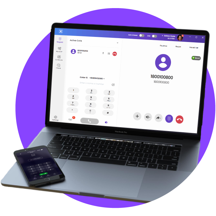 UNIVOX softphone applications for mobile and desktop